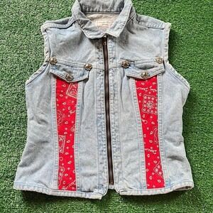 Vintage denim cowgirl‎ vest